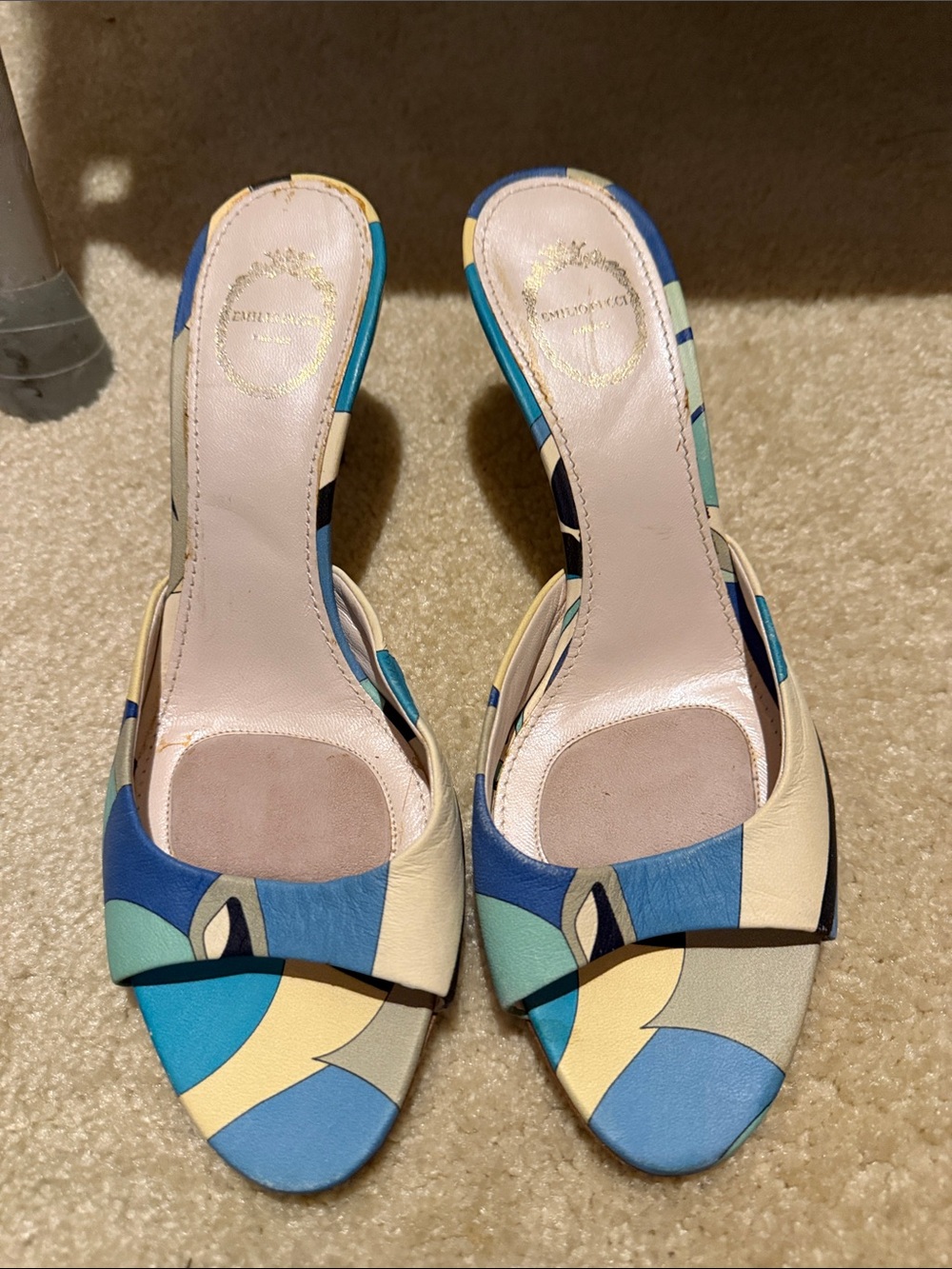 Emilio Pucci Firenze Vintage kitten heel size 38 1/2 made in Italy